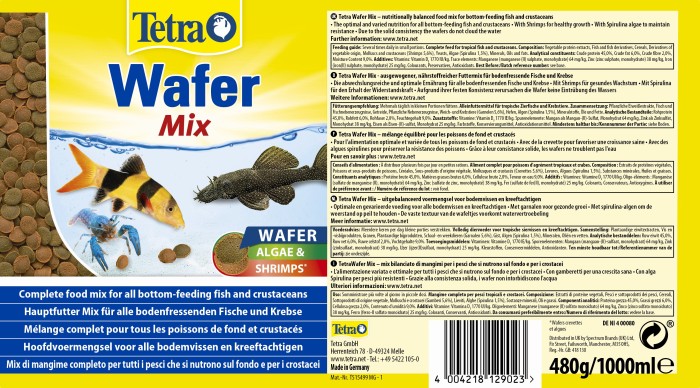 Tetra Wafer Mix Hauptfutter für Bodenfische und Krebse, 1l ab € 20,95  (2024)