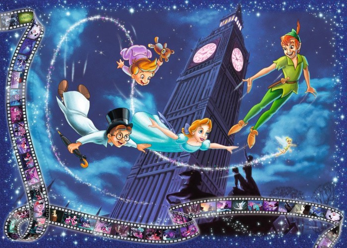 Clementoni 97736 1000 Teile Peter Pan Panorama Puzzle Disney Nimmerland 