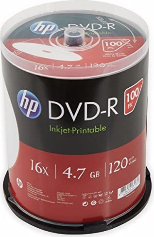 HP DVD-R 4.7GB 16x printable, 100er Spindel