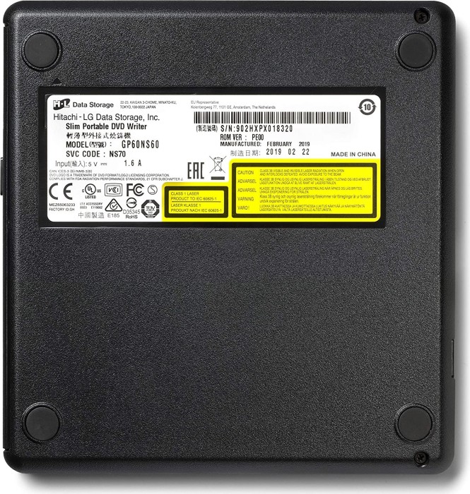 Hitachi-LG Data Storage GP60NS60 silber, USB 2.0