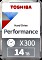 Toshiba X300 Performance 14TB, 512e / 3.5" / SATA 6Gb/s, retail (HDWR51EXZSTA / HDWR51EEZSTA)