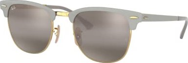Ray-Ban RB3716 Clubmaster Metal 51mm grey-gold/grey gradient mirror