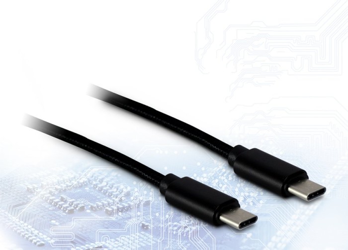 Inter-Tech USB-C/USB-C Kabel schwarz, 1m