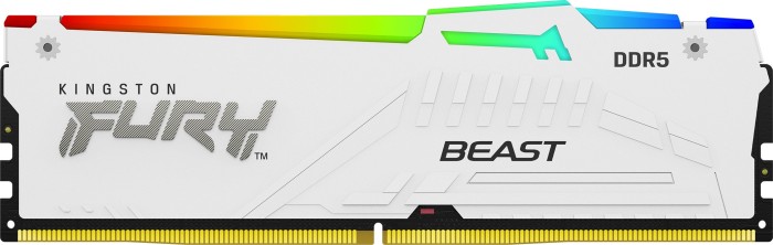Kingston FURY Beast RGB biały DIMM Kit 32GB, DDR5-6000, CL30-36-36, on-die ECC