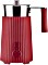 Alessi Plissé elektrischer Milchaufschäumer mit Induktionsbehälter rot (MDL13 R)