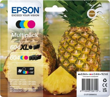 Epson Tinte 604XL schwarz/604 farbig Multipack