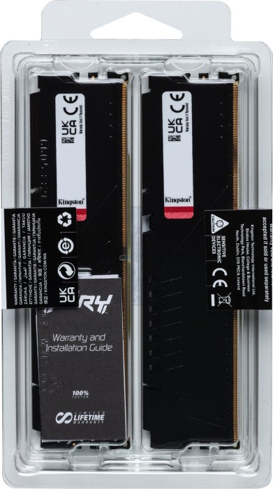 Kingston FURY Beast czarny DIMM Kit 64GB, DDR5-6400, CL32-39-39, on-die ECC