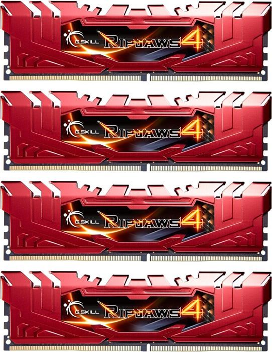 G.Skill RipJaws 4 red DIMM kit 16GB, DDR4-2666, CL15-15-15-35