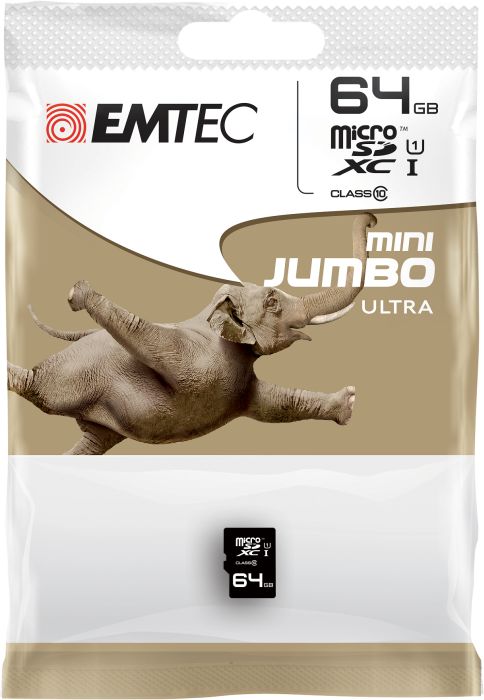 Emtec Jumbo Ultra R40/W20 microSDXC 64GB, UHS-I, Class 10