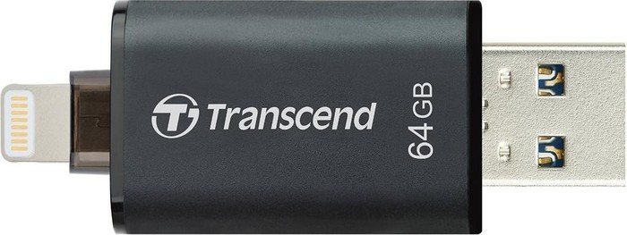 Transcend JetDrive Go 300 czarny 64GB, USB-A 3.0/Lightning