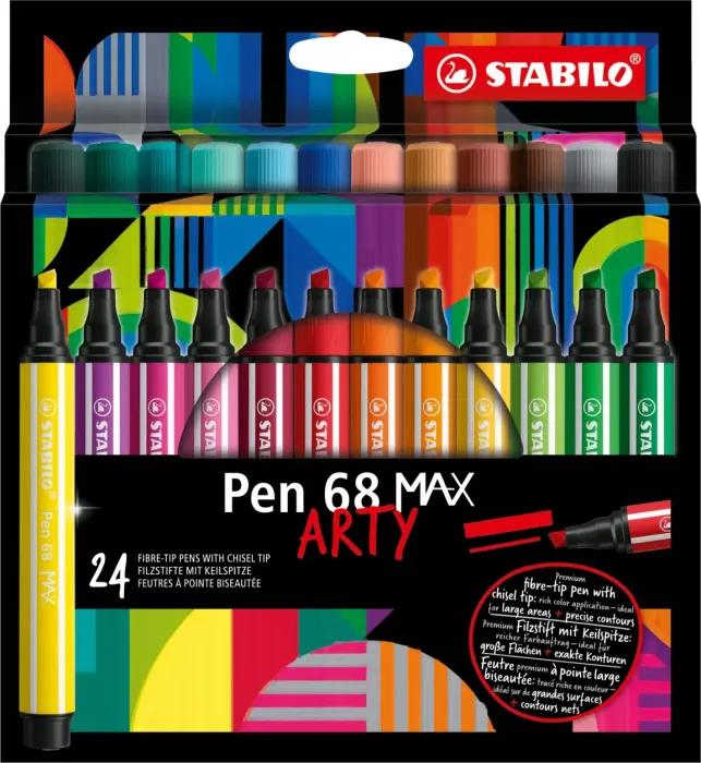 STABILO Pen 68 MAX Arty posortowane, zestaw 24 sztuk