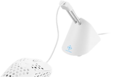 Deltaco Gaming Mouse Bungee mocowanie kabla od myszki, biały/srebrny