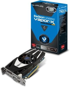 Sapphire Vapor-X Radeon HD 6850, 1GB GDDR5, 2x DVI, HDMI, 2x mDP, lite retail