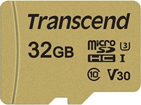 Transcend 500S R95/W80 microSDHC 32GB Kit, UHS-I U3, Class 10