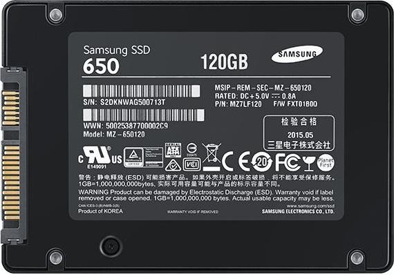 Samsung SSD 650 120GB, 2.5"/SATA 6Gb/s