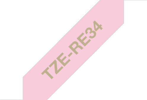 Brother TZe-RE34 taśma do drukarek, 12mm, złoty/różowy