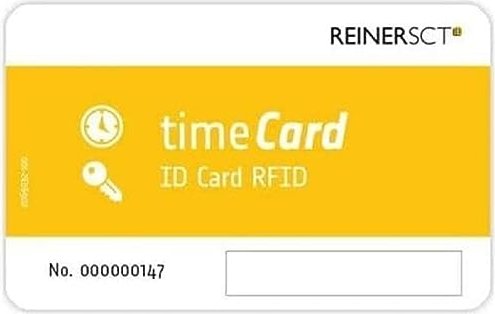 Reiner SCT timeCard Premium RFID Chipkarten DES ev2, PVC, weiß, 25er-Pack