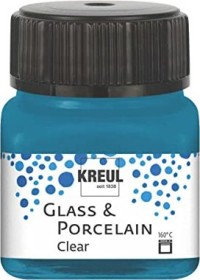 Kreul Glass & Porcelain Clear 20ml, cyanblau