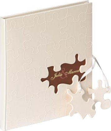 Walther Design książka Gästebuch ślub Puzzle 23x25 biały