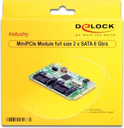 DeLOCK 2x SATA 6Gb/s, PCIe mini Card