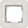 Gira E3 Abdeckrahmen 1fach mit Trägerrahmen reinweiß Soft-Touch, hellgrau (0211 411)