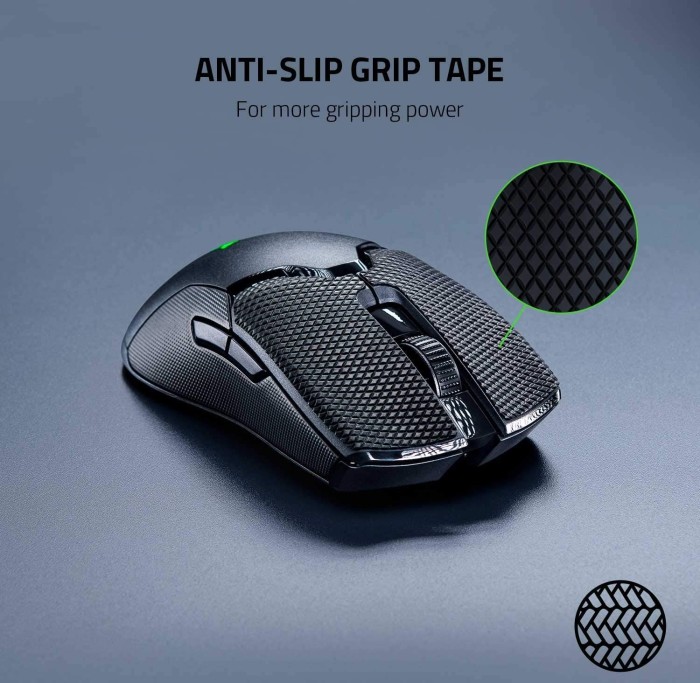 Razer Mouse Grip Tape for Razer Viper / Viper Ultimate, Mouse Grip Tape, czarny