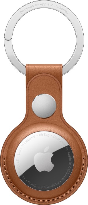 Apple AirTag Schlüsselanhänger aus Leder sattelbraun