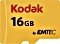 Kodak 580X R85/W20 microSDHC 16GB Kit, UHS-I U1, Class 10 (EKMSDM16GHC10K)