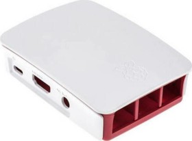 Raspberry Pi Gehäuse für Modell B+, Pi 2 und Pi 3, weiß/rot (verschiedene Modelle)