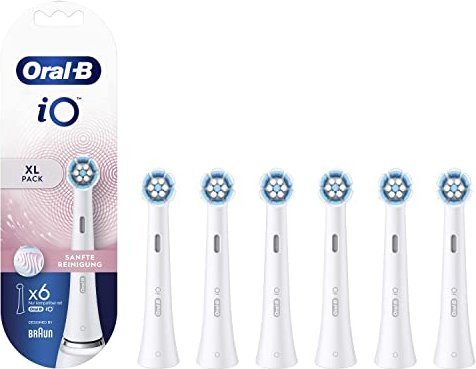 Oral-B iO Sanfte Reinigung Ersatzbürste, 6 Stück