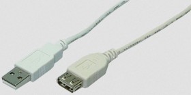 LogiLink USB 2.0 (type A, plug) to USB 2.0 (type A, socket), 3.0m