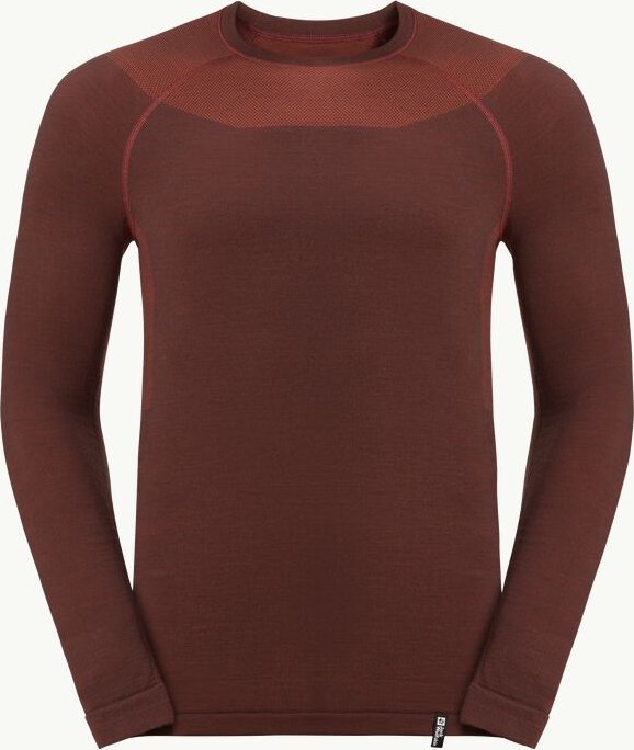 Jack Wolfskin Seamless Wool shirt long-sleeve red earth (men)  (1809551-2365) | Price Comparison Skinflint UK