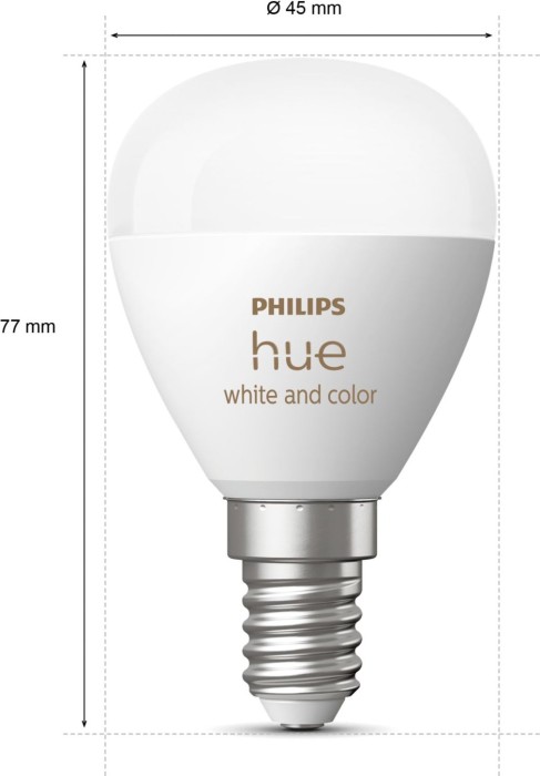 Philips Hue White and Color Ambiance 470 LED-Bulb E14 5.1W, 2er-Pack