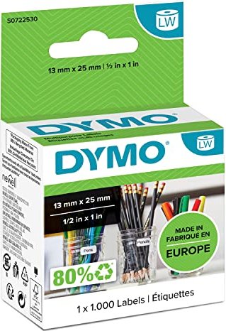 5 Drucker Etiketten Rollen für Dymo 11353 Adress Label 13x25mm-Office Plus Serie 