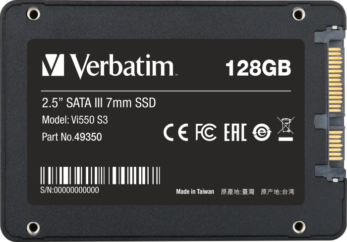 Verbatim Vi550 S3 SSD 128GB, SATA