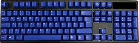 Tai-Hao ABS Double Shot Keycap set, Blue/white, 104 keys, UK