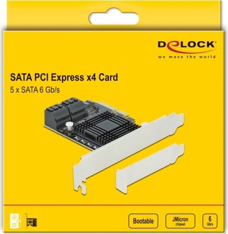 DeLOCK 5x SATA 6Gb/s, PCIe 3.0 x4