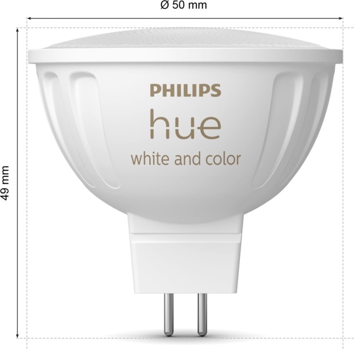 Philips Hue White and Color Ambiance 400 LED-Spot GU5.3 6.3W, 2er-Pack
