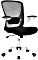 Songmics Bürostuhl mit klappbaren Armlehnen, schwarz/weiß (OBN37WT)