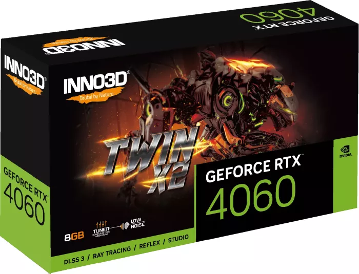 INNO3D GeForce RTX 4060 Twin X2, 8GB GDDR6, HDMI, 3x DP