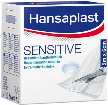Hansaplast Sensitive 5m x6cm, 1 Stück