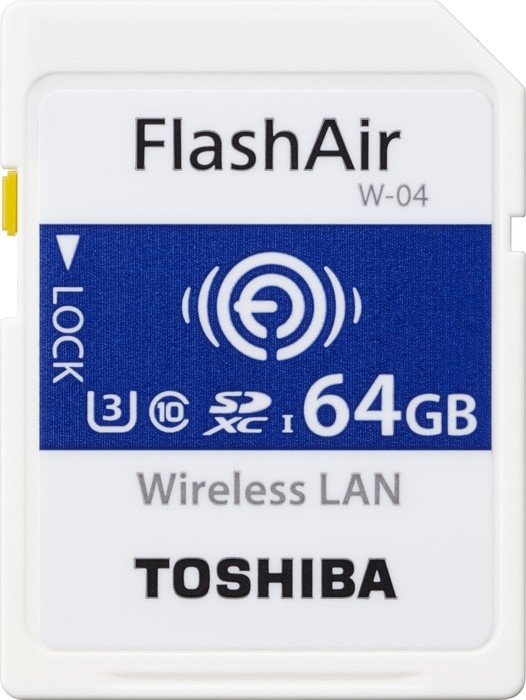 Toshiba FlashAir W-04 Wireless R90/W70 SDHC 32GB, UHS-I U3, Class 10