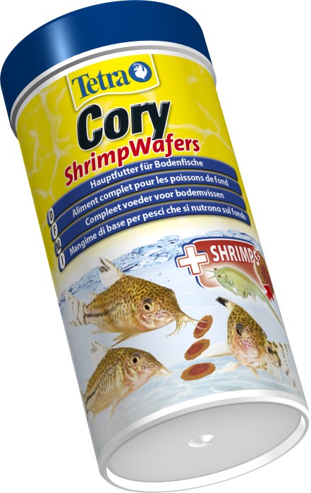 Tetra Cory ShrimpWafers Hauptfutter für Bodenfische, 250ml