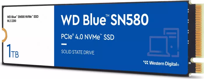 Western Digital WD Blue SN580 NVMe SSD 1TB, M.2 2280/M-Key/PCIe 4.0 x4