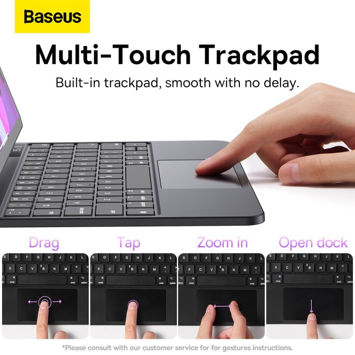 Baseus Brilliance keyboard Case for ipad Pro 11"/pad Air 10.9", szary, US