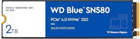 Western Digital WD Blue SN580 NVMe SSD 2TB, M.2 2280 / M-Key / PCIe 4.0 x4