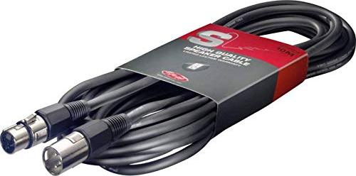 Stagg SSP10XX15 Lautsprecher Kabel 6 m XLR Buchse-auf-Stecker, 10m, 1, 5mm Schwarz & Hochwertiges Mikrofonkabel XLR-auf XLR-Stecker 