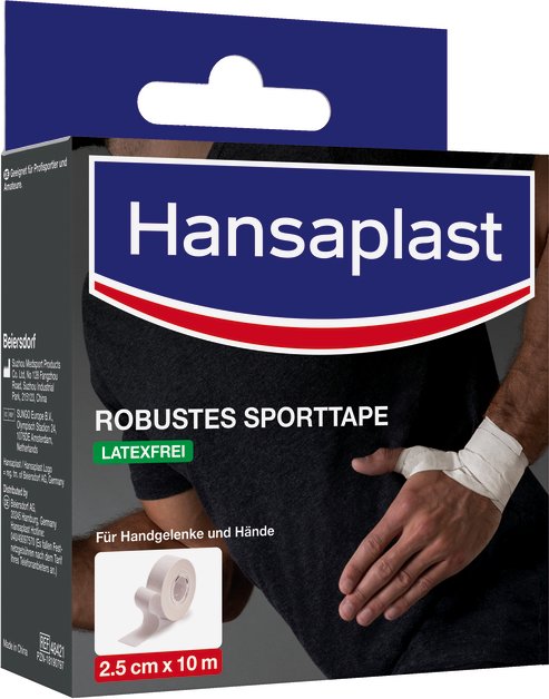 Hansaplast Robustes Sporttape 2.5cmx 10m weiß, 1 Stück
