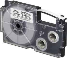 Casio XR-6GCWE Beschriftungsband 6mm, schwarz/weiß