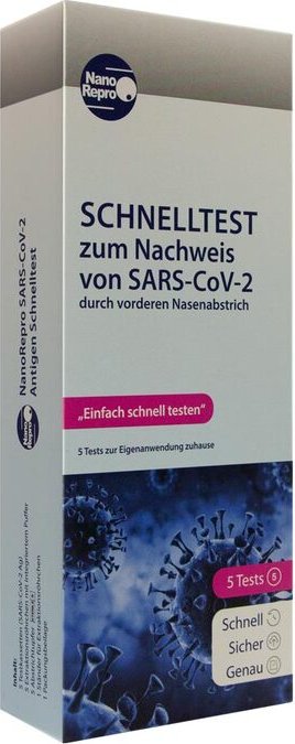NanoRepro Sars-Cov-2 Antigen Schnelltest, 5 Stück ab € 4,95 (2024)
